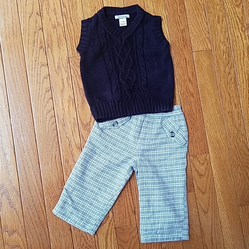 Hartstrings baby boy pants and sweater vest